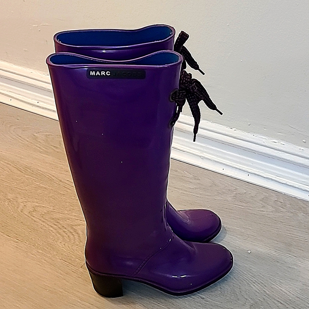 Marc Jacobs rubber rain boots tall 38